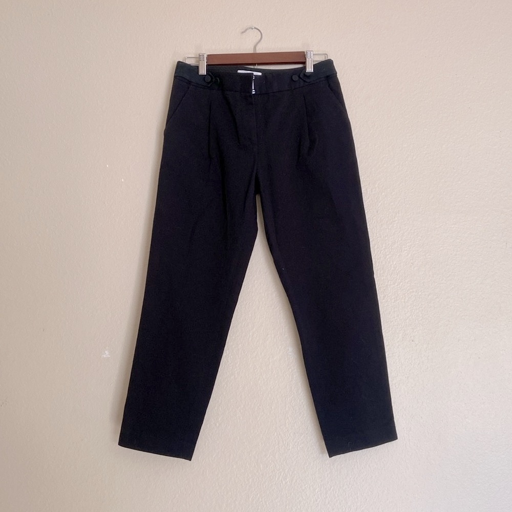 3.1 Philip Lim Tuxedo Pant Ankle Length Straight Leg Black Trouser Size Women 2